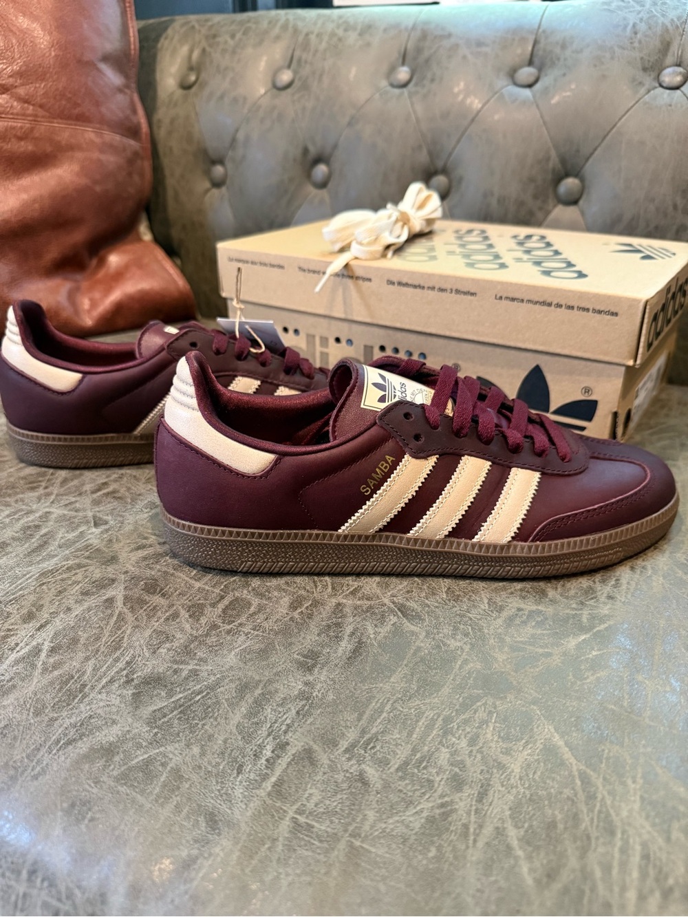 adidas Samba OG WMNS “Maroon Crystal Sand” IF7004 - Picture 7 of 10